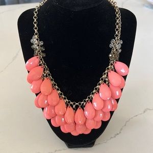 Beautiful, coral/pink statement necklace